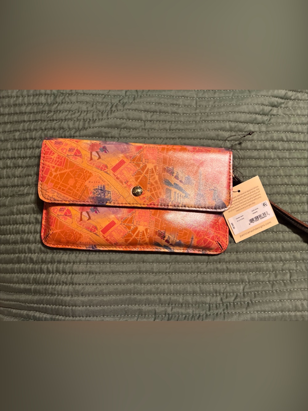 Patricia nash Paris map print wristlet